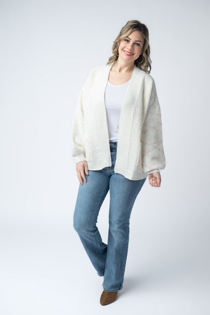 Kinsley Cardigan - Pink and Green Mix