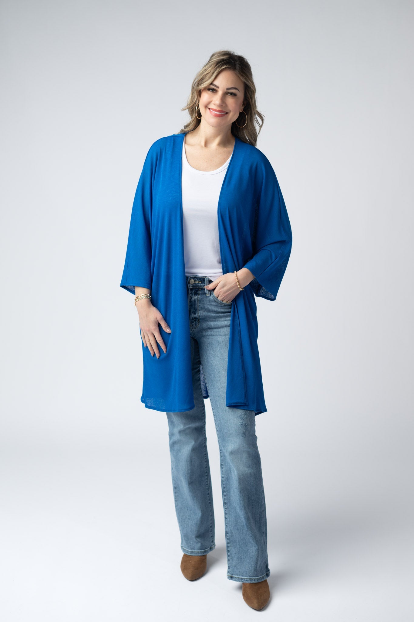 Ellie Cover-Up Kimono - Blue