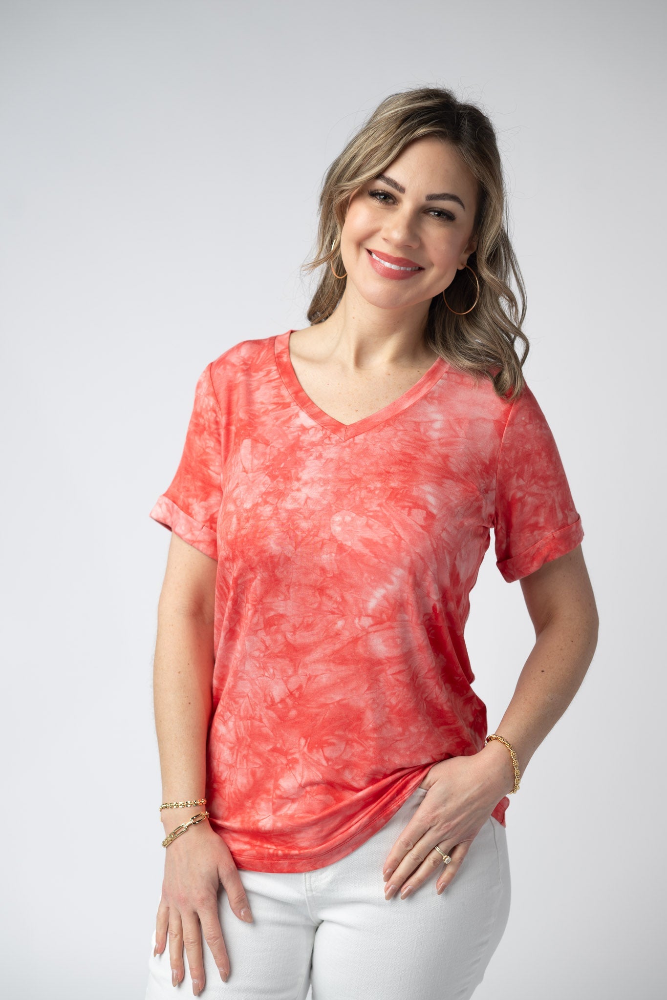 IN STOCK Sophie Top - Red Tie Dye