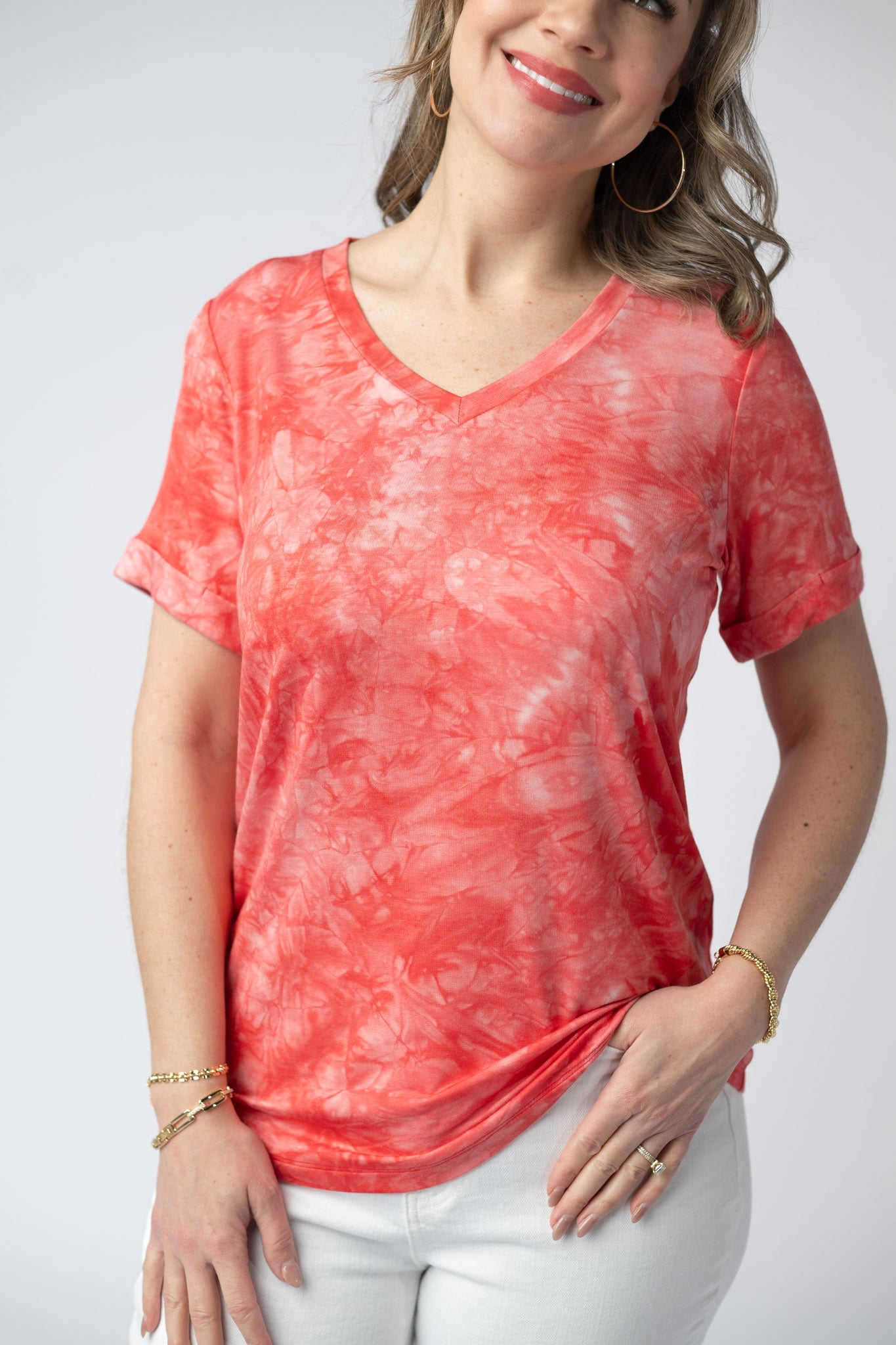 IN STOCK Sophie Top - Red Tie Dye