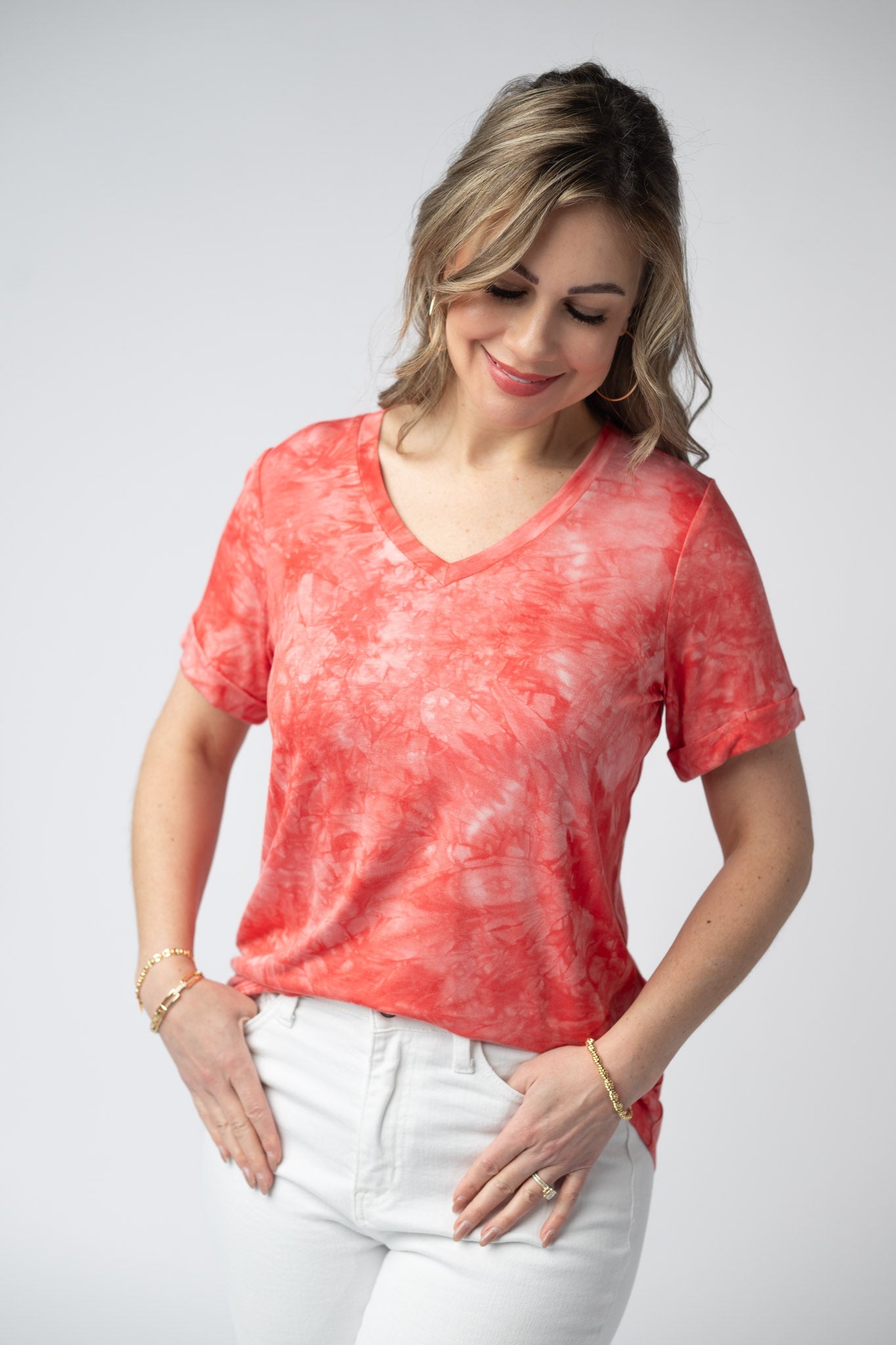 IN STOCK Sophie Top - Red Tie Dye