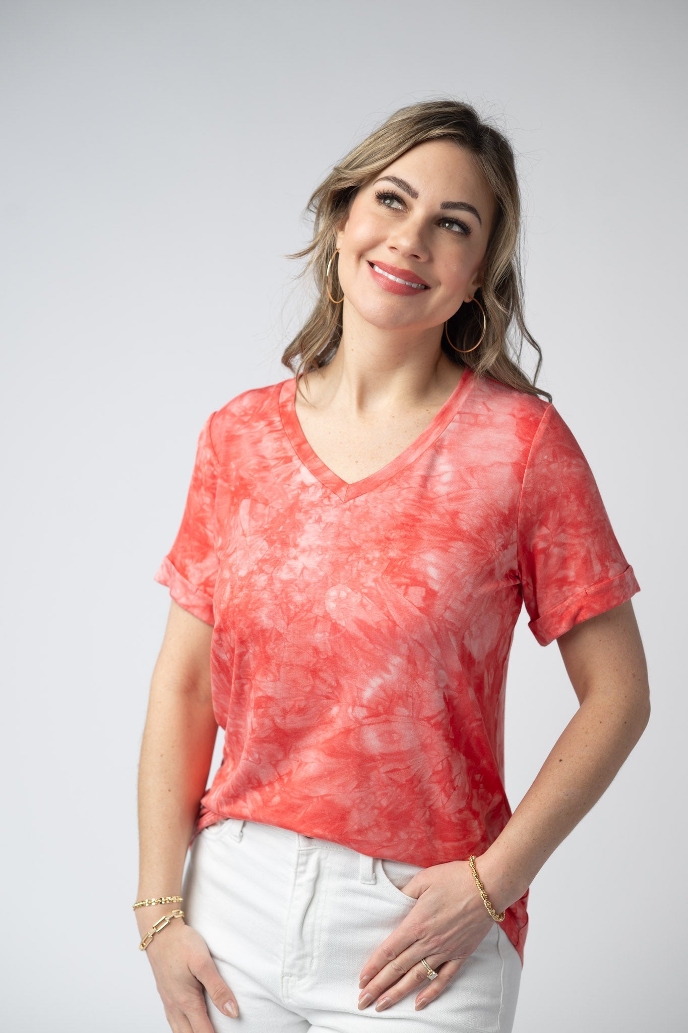 IN STOCK Sophie Top - Red Tie Dye
