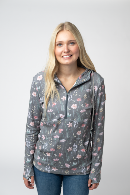 HalfZip Hoodie - Wildflower Meadow