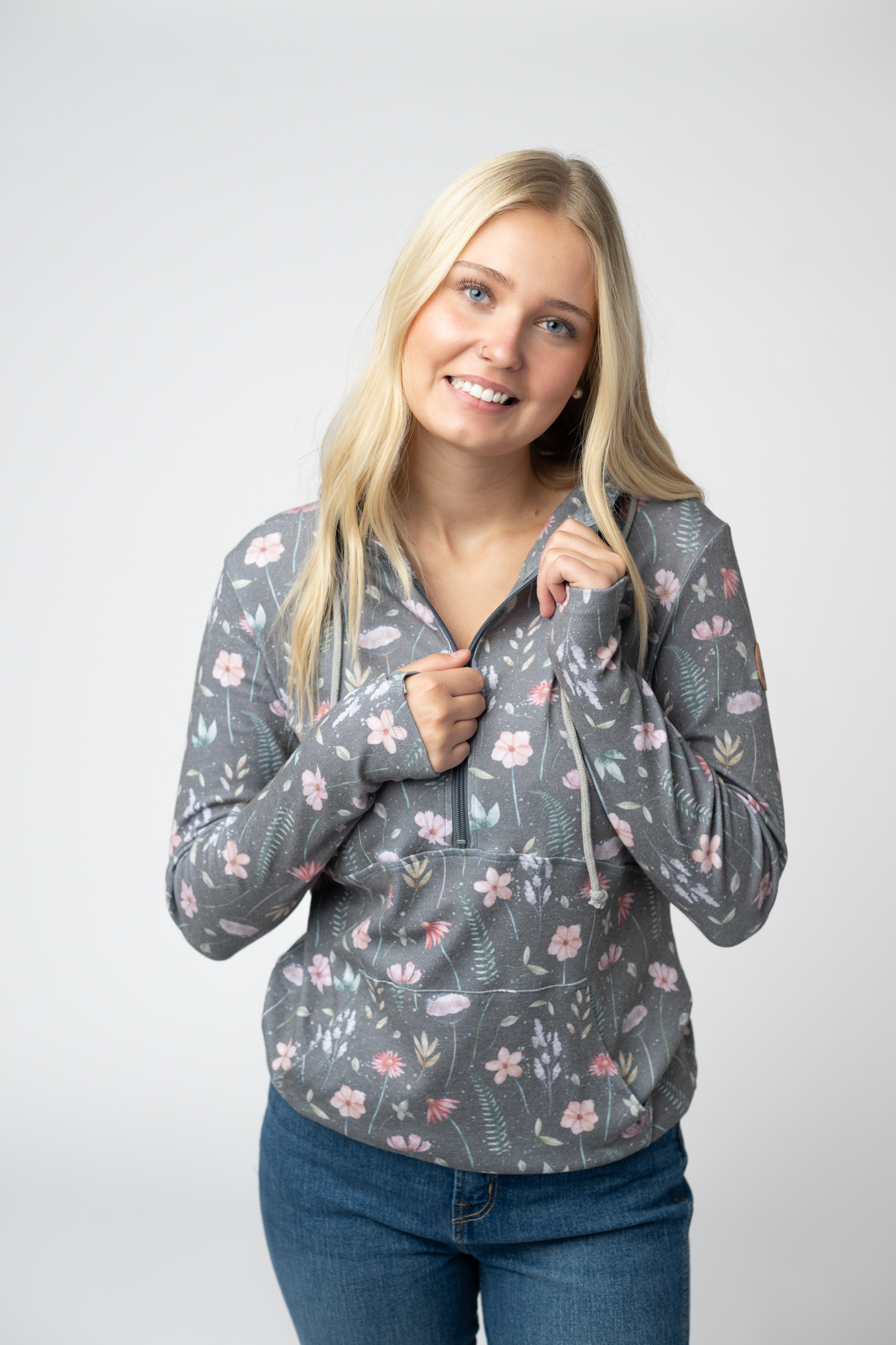 HalfZip Hoodie - Wildflower Meadow