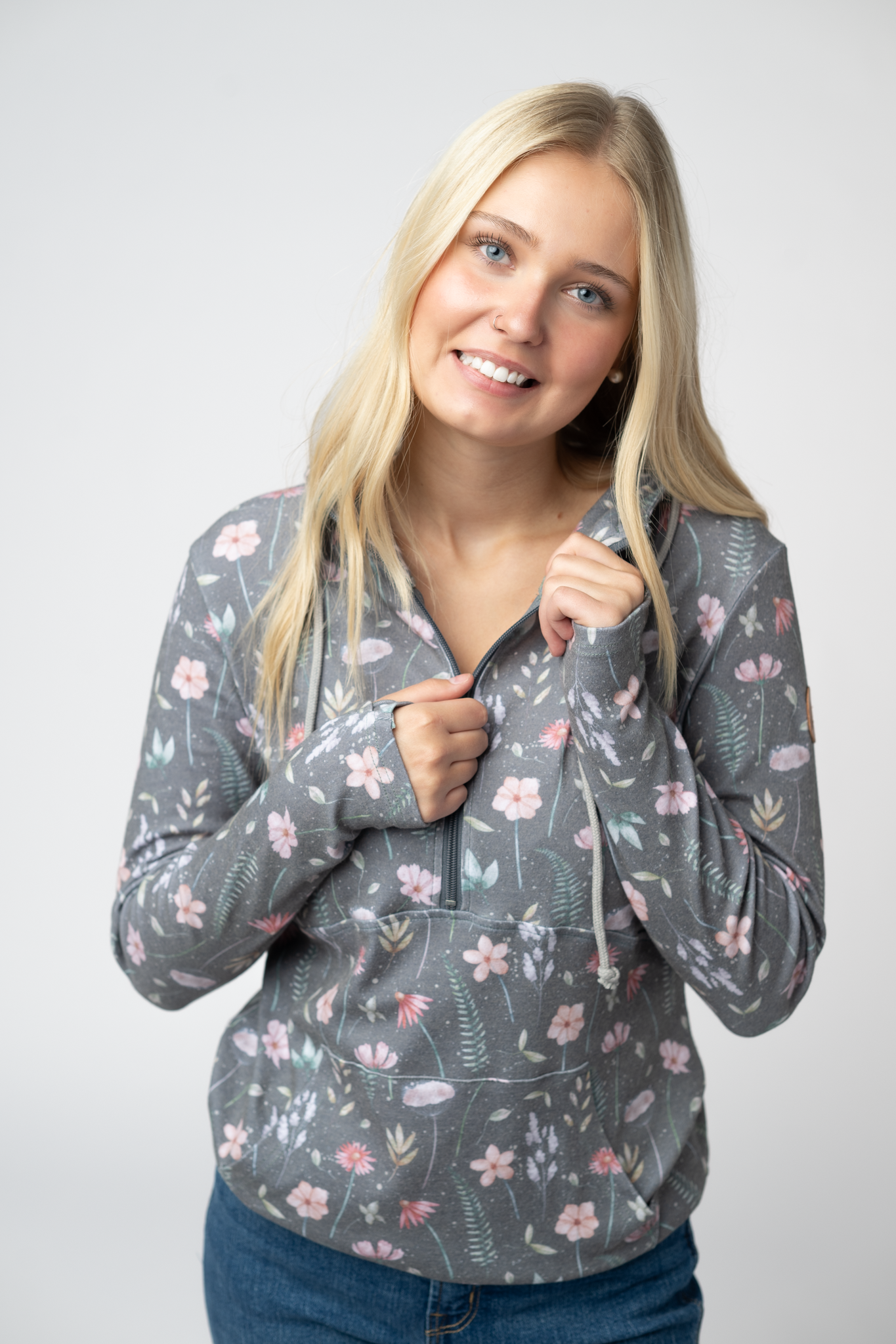 HalfZip Hoodie - Wildflower Meadow