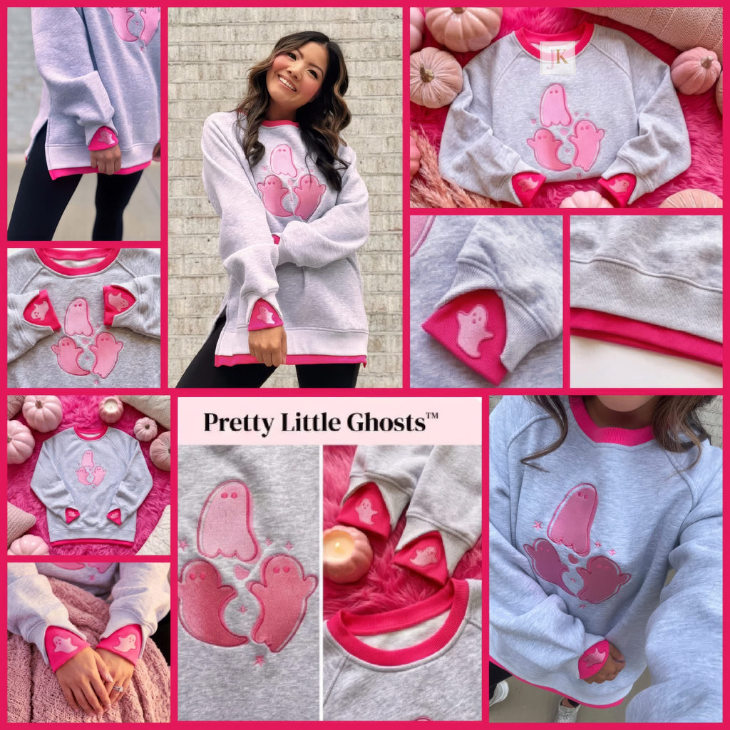 Pretty Little Ghosts LayerPop™ Double Cuff Sweatshirt Custom Order