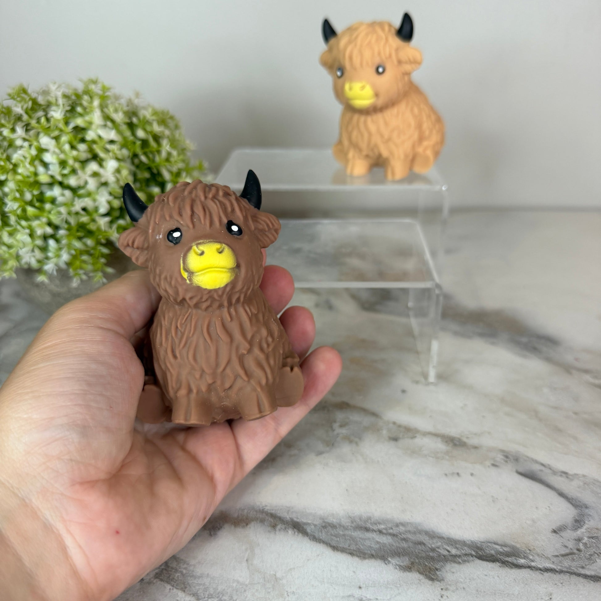 Squishy Toy - Highland Cow Brown & Tan