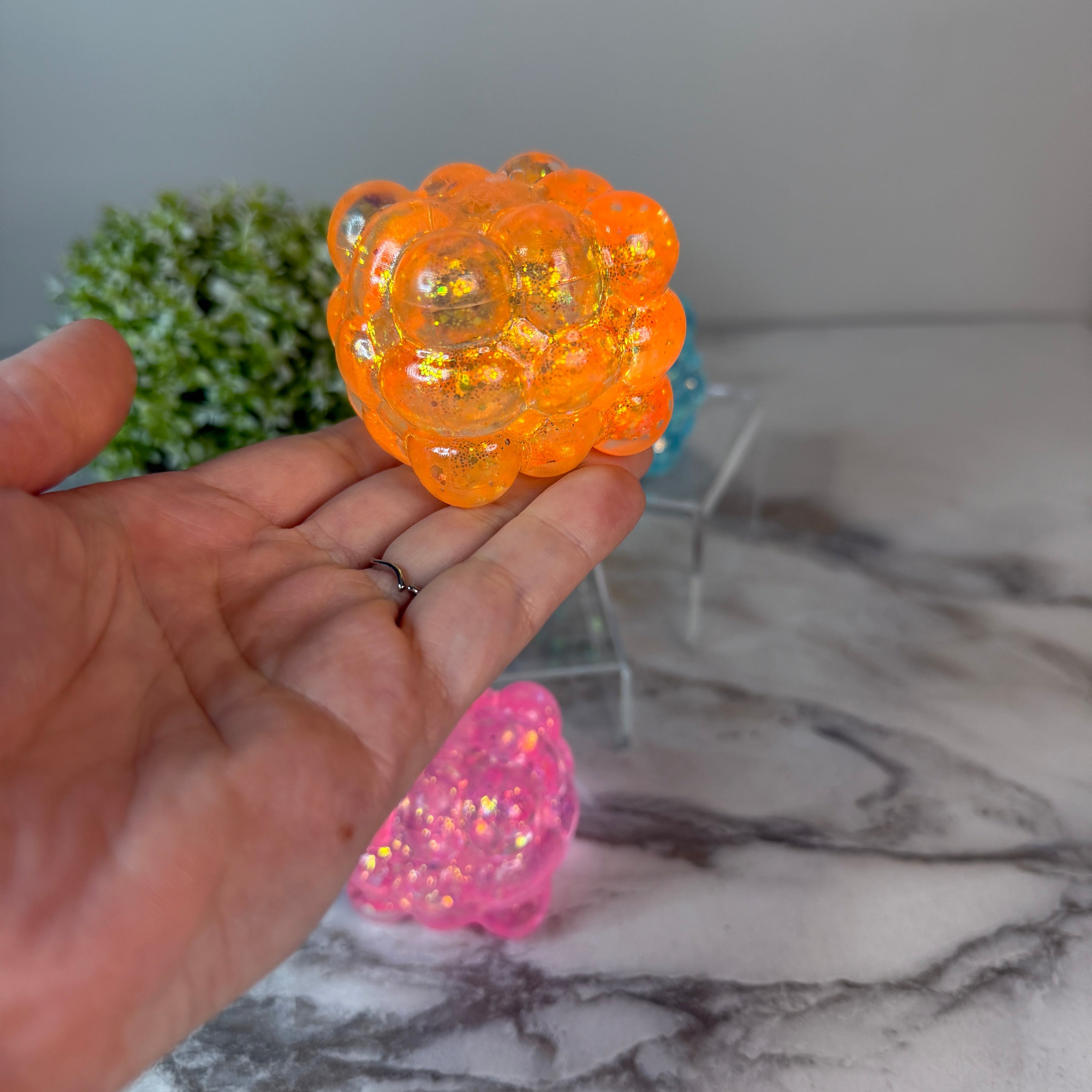 Squishy Toy - Smooth Nine Cube, Glitter - PREORDER