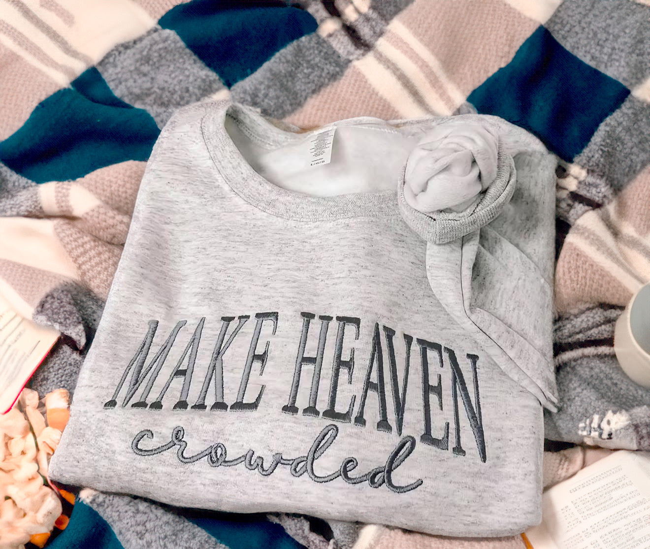 Make Heaven Crowded Embroidered Sweatshirt
