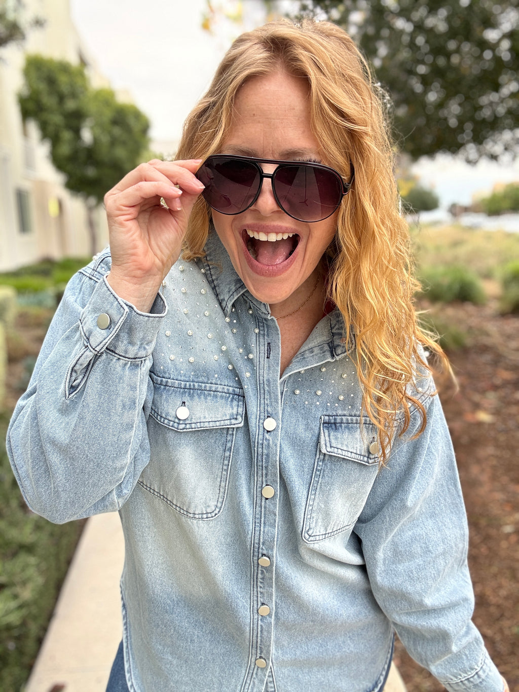 Leave a Little Sparkle Denim Jacket