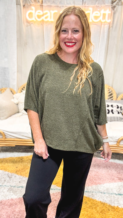 Drape Knit Poncho Top