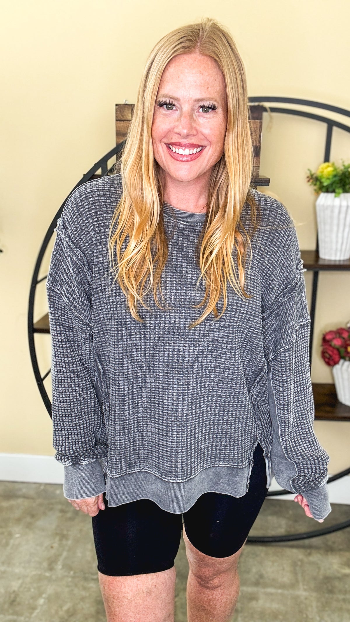 Ash & Ember Mineral Wash Thermal Pullover
