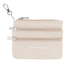 Ecru - (3) Zippered Pouch (Hardware: Silver)