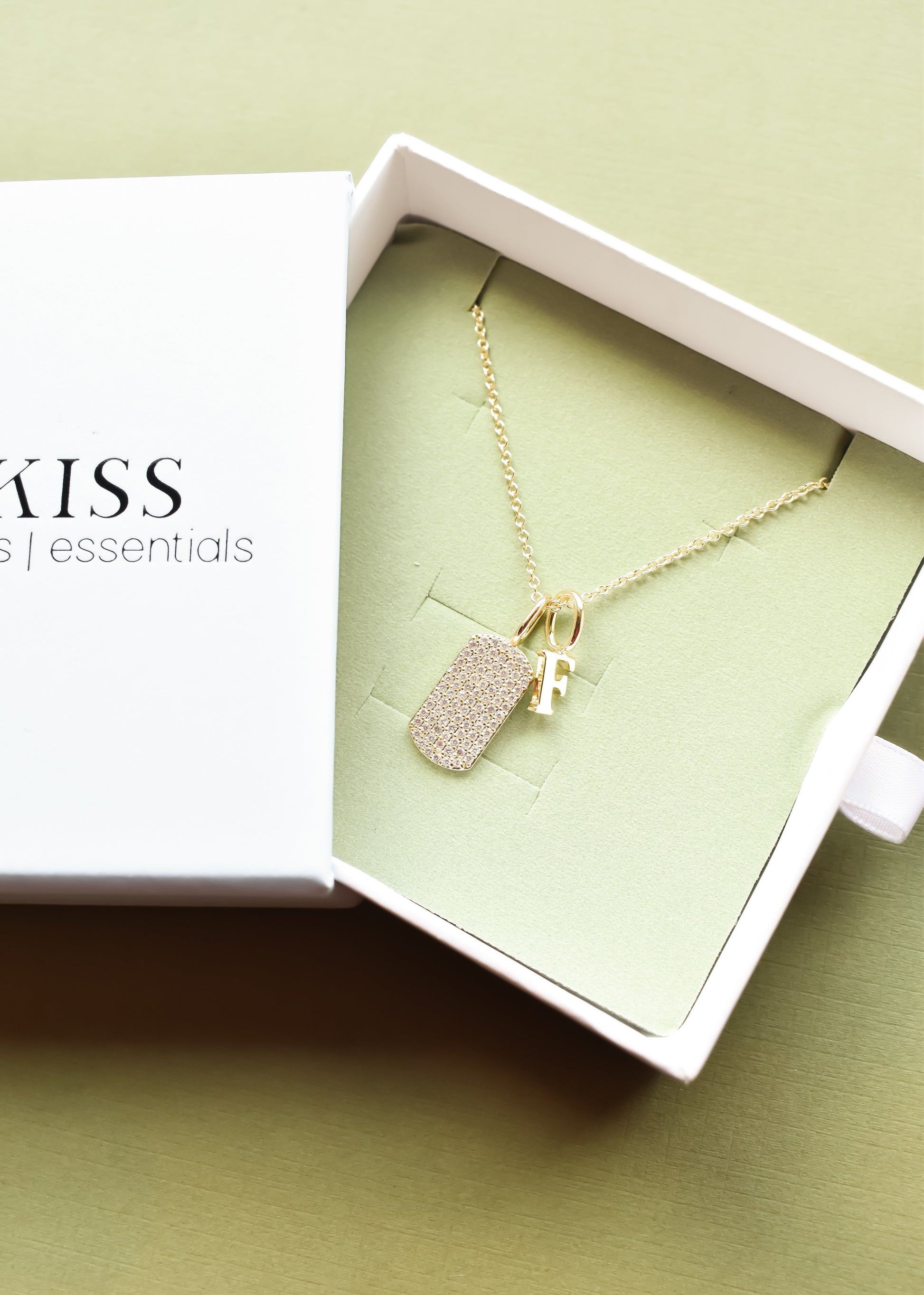 Mini Pave Crystal Dog Tag