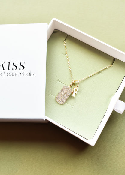Mini Pave Crystal Dog Tag