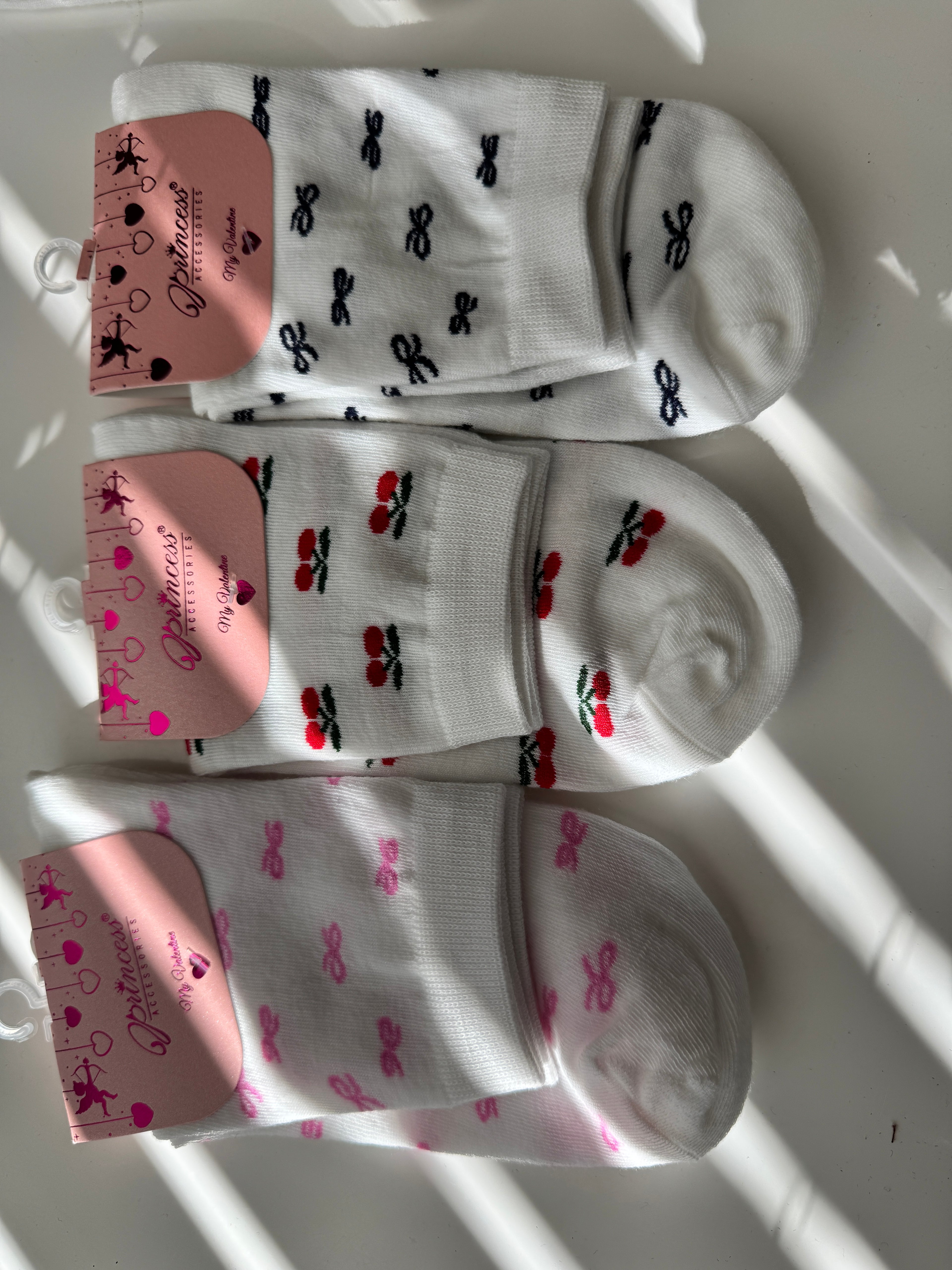 Cherry Bow Socks