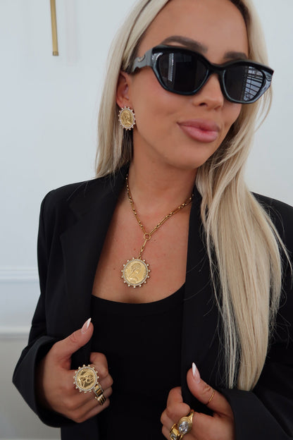 LARIAT COIN NECKLACE
