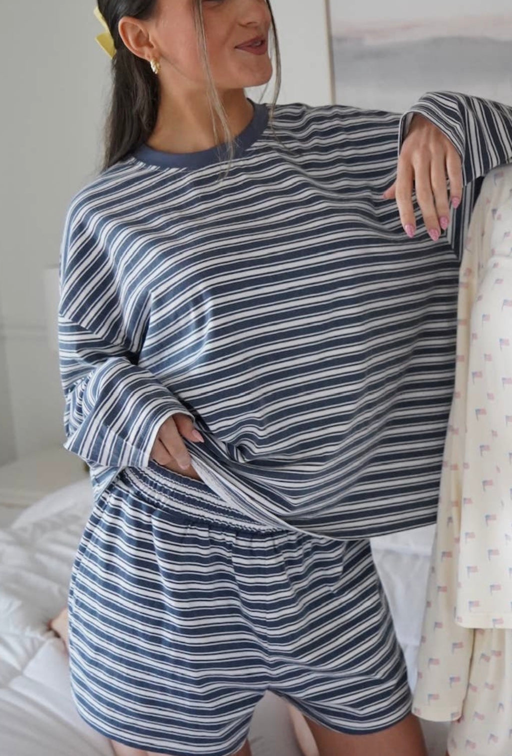 PREORDER - Billie Stripped Top Sunkissed Coconut