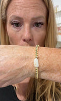 Fresh Water Pearl Stretch Bracelet | Waterproof