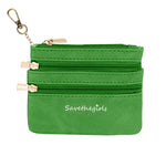 Fun Dot Green - (3) Zippered Pouch (Hardware: Gold)