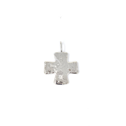 Hammered Cross Charm