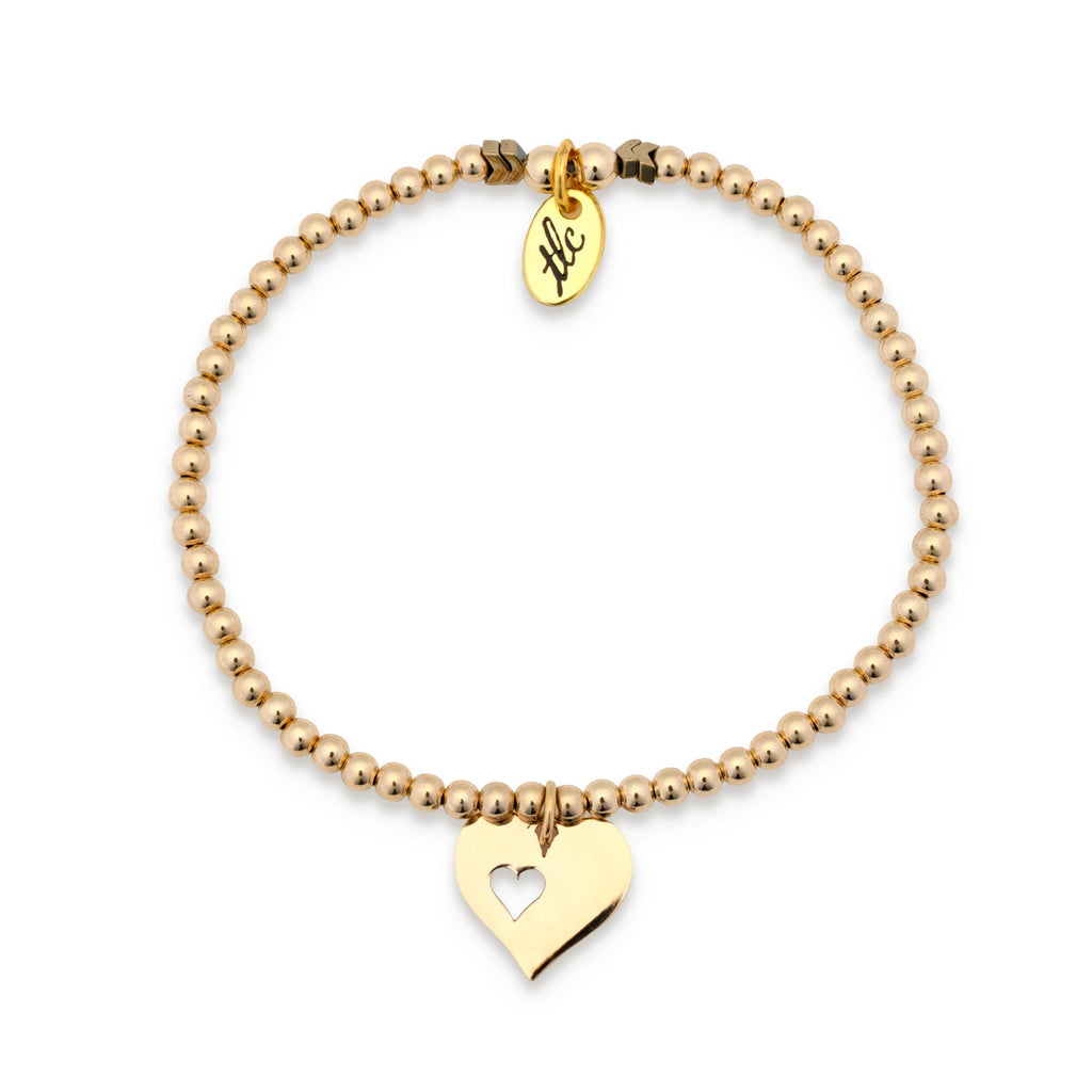 Piece of My Heart - Mama & Mini Gold Filled Stretch Bracelet