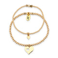 Piece of My Heart - Mama & Mini Gold Filled Stretch Bracelet
