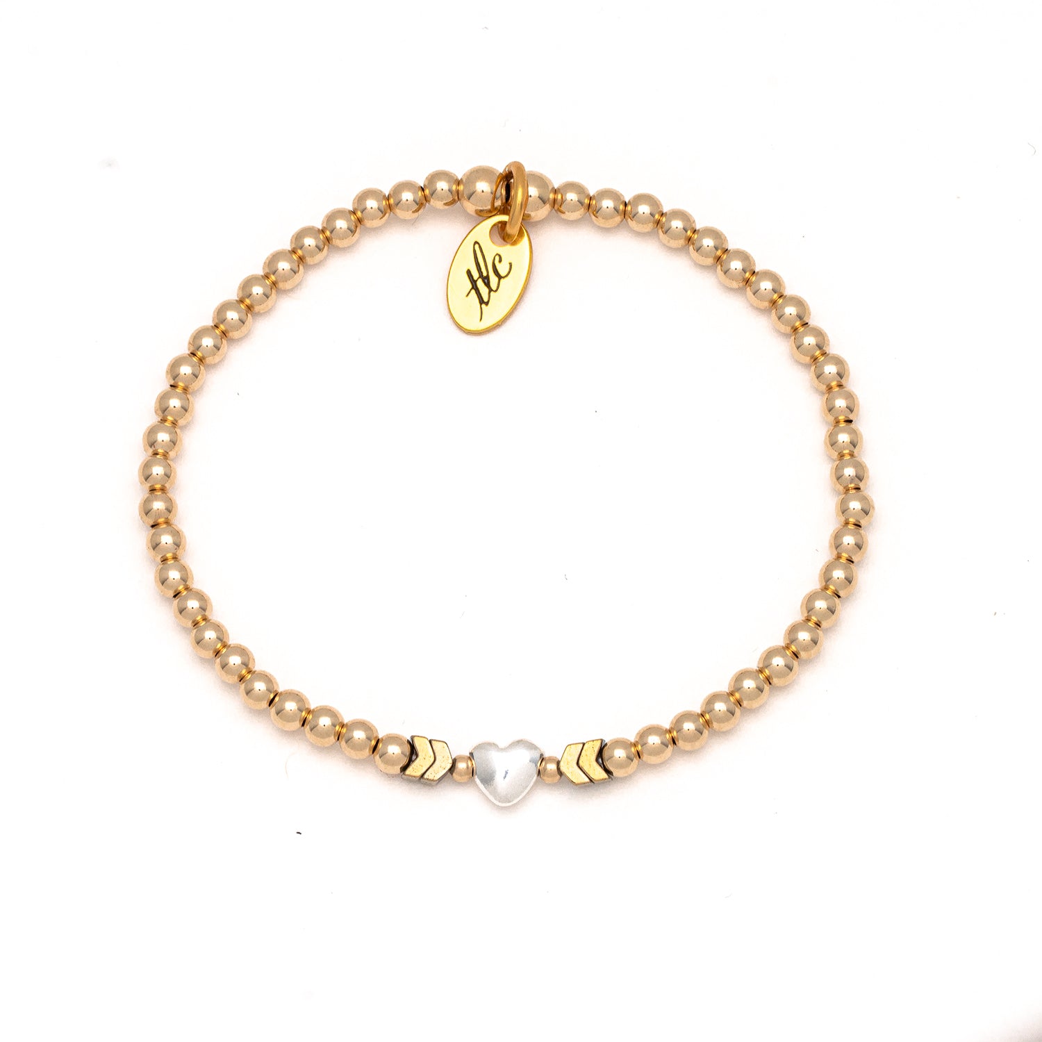 Heart to Heart - Mama & Mini Gold Filled Stretch Bracelet