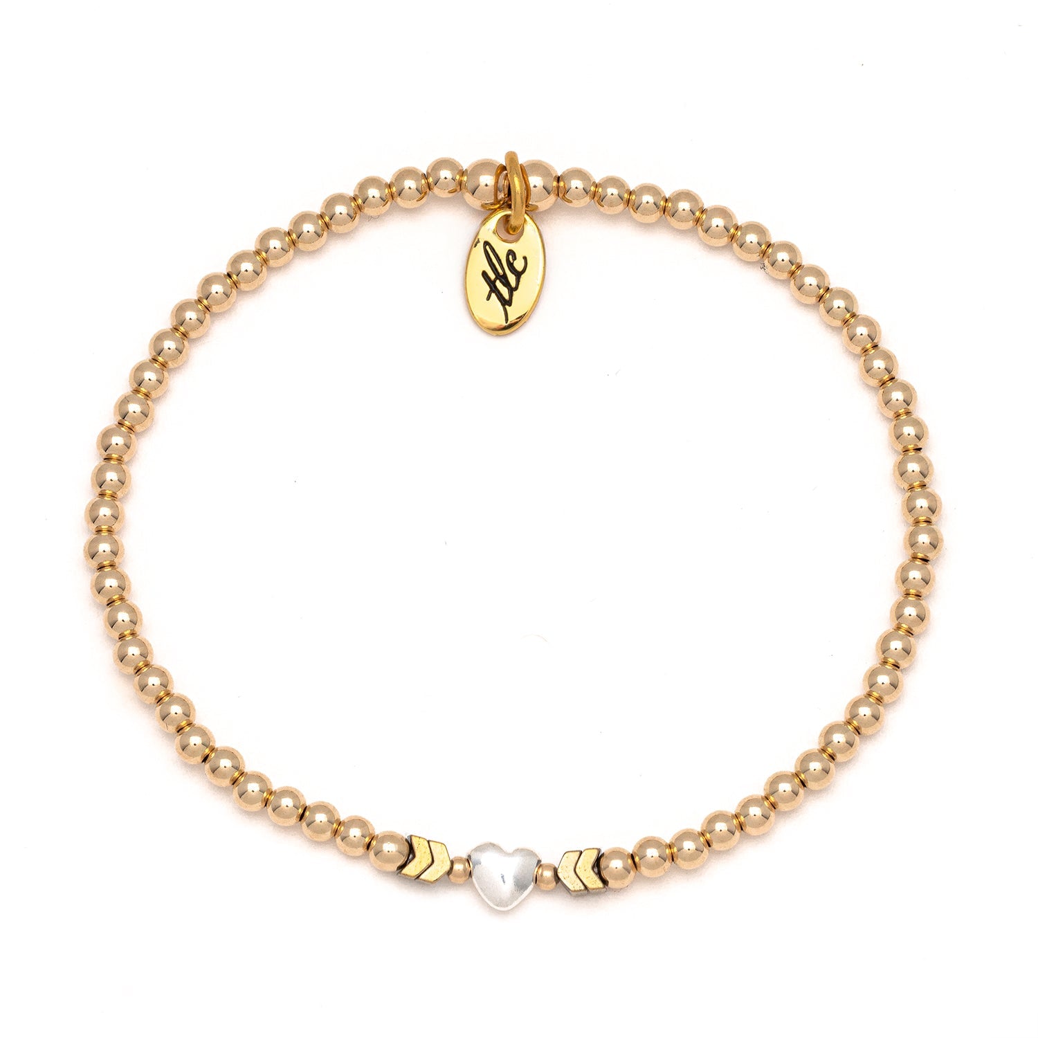 Heart to Heart - Mama & Mini Gold Filled Stretch Bracelet