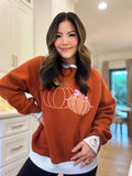 Pumpkin LayerPop™ Double Cuff Sweatshirt Custom Order
