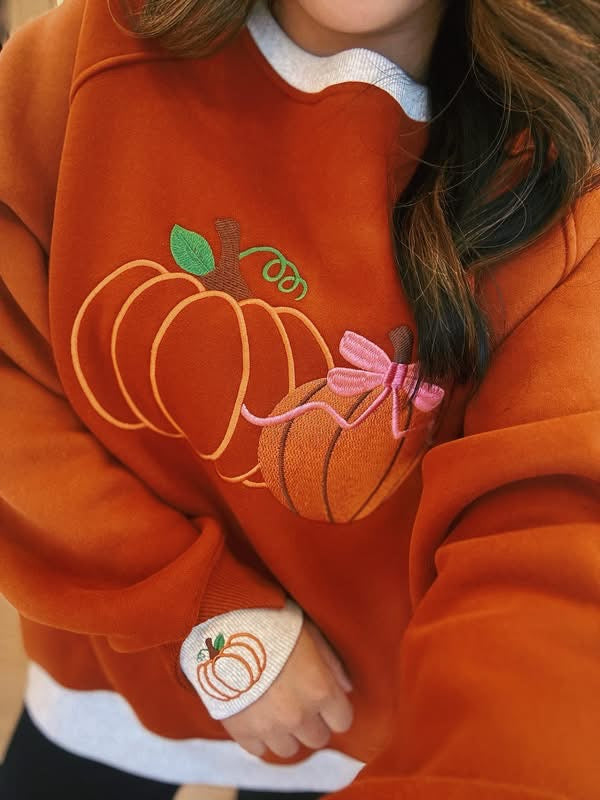 Pumpkin LayerPop™ Double Cuff Sweatshirt Custom Order