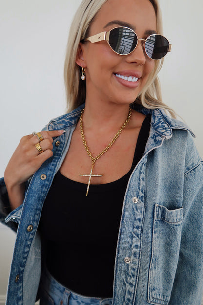 LUXE CROSS NECKLACE