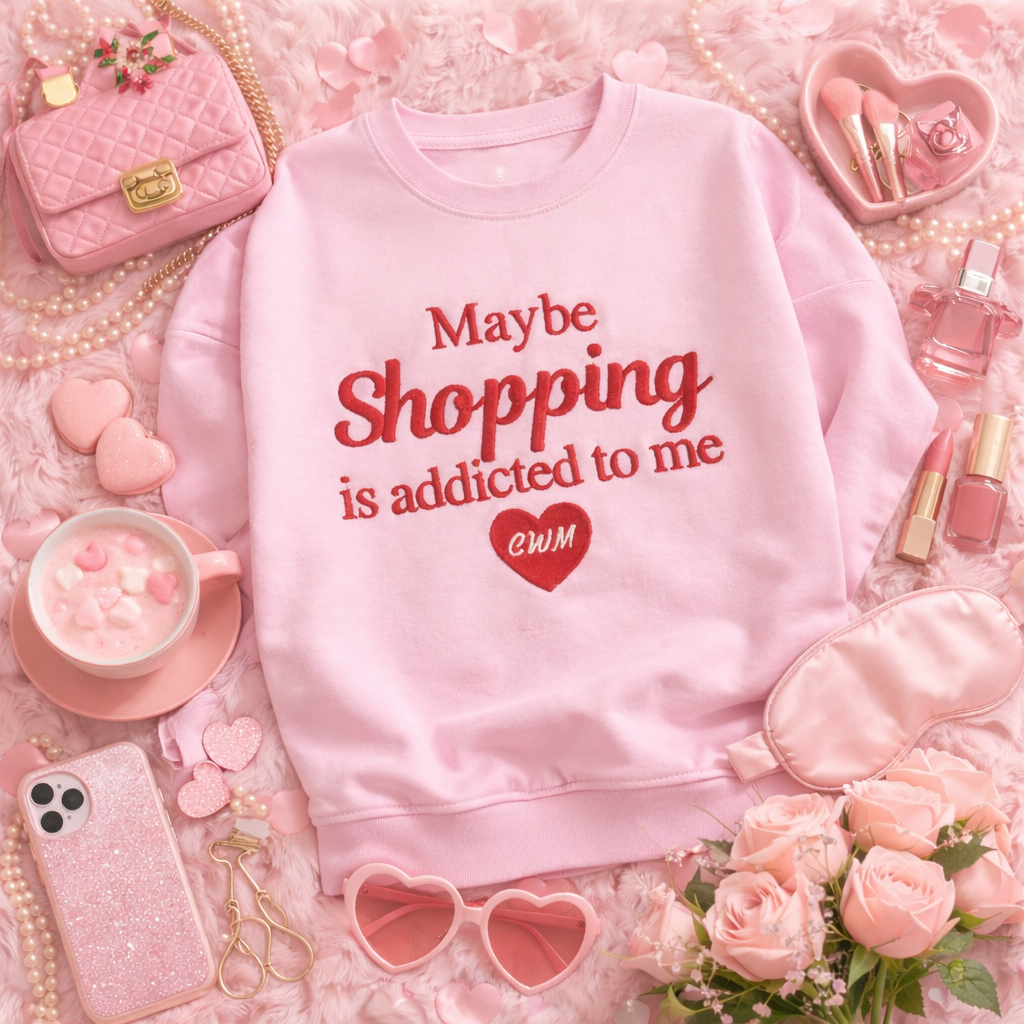 Maybe Shopping is Addicted to Me Crewneck