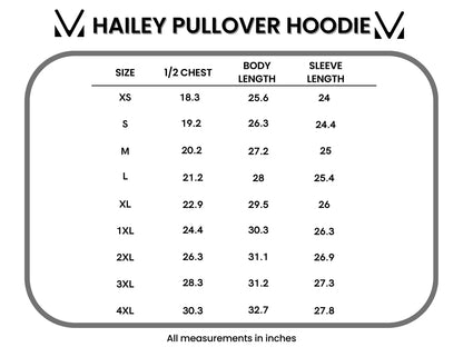 Hailey Pullover Hoodie - Rainbow Stripes and Blue