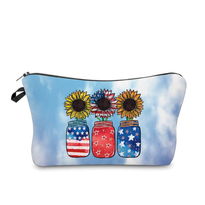 Pouch - Americana, Sunflower Mason Jar