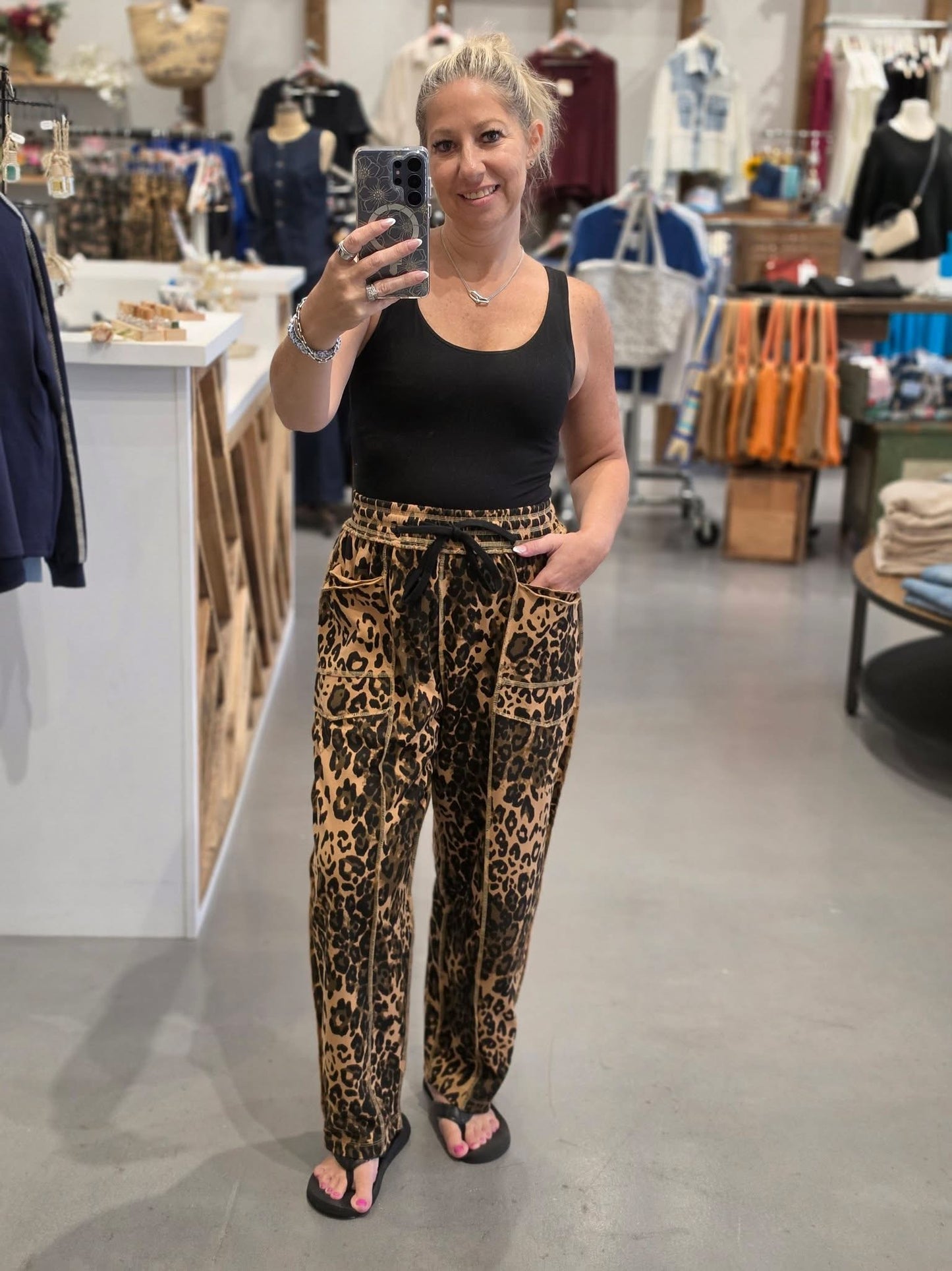 Untamed Leopard Barrel Pants