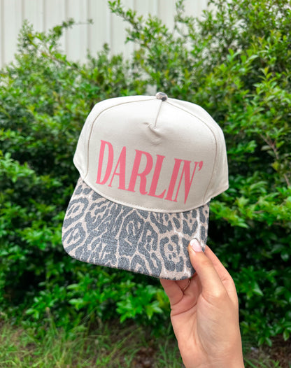 Darlin' Pink Washed Leopard Trucker Hat