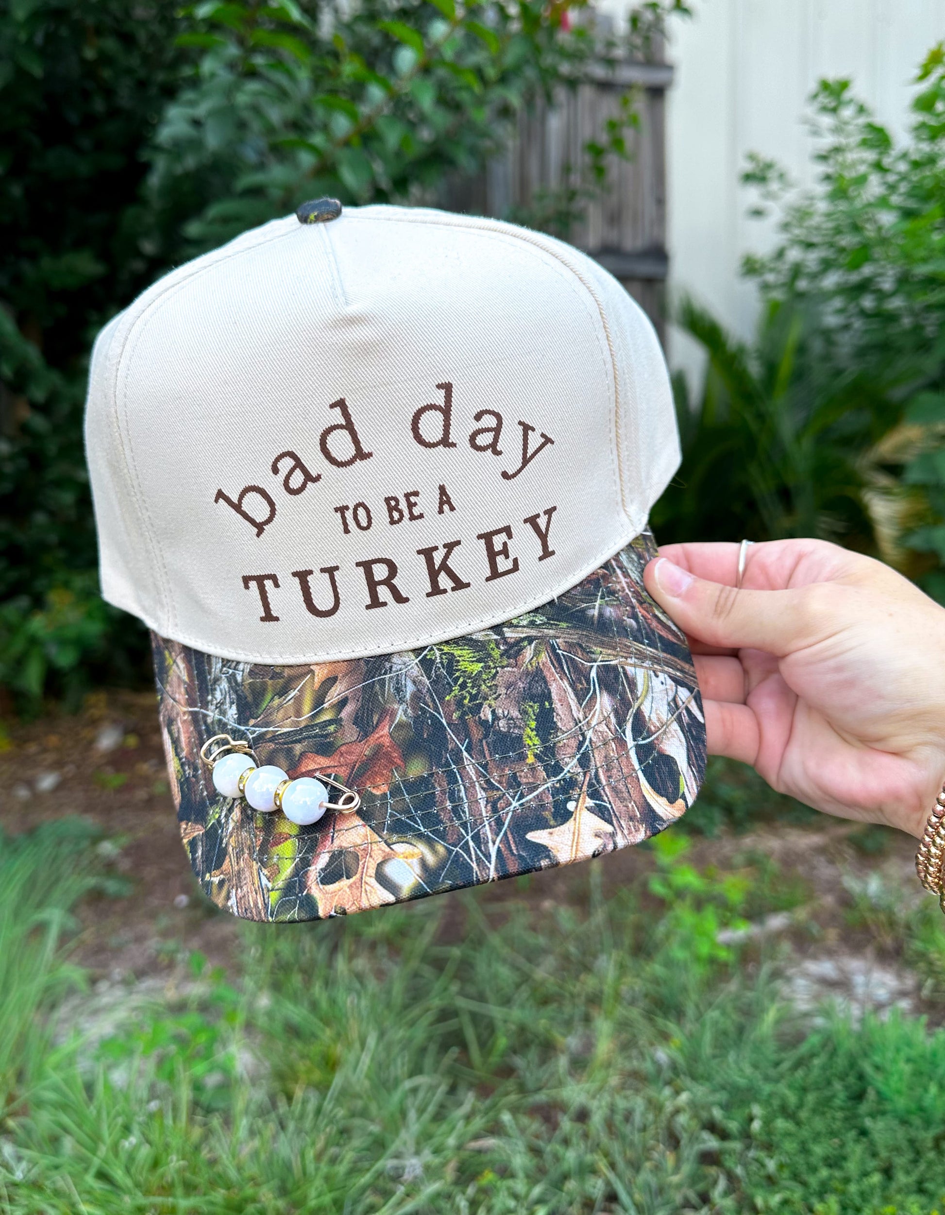 Bad Day To Be A Turkey Khaki/ Real Camo Canvas Trucker