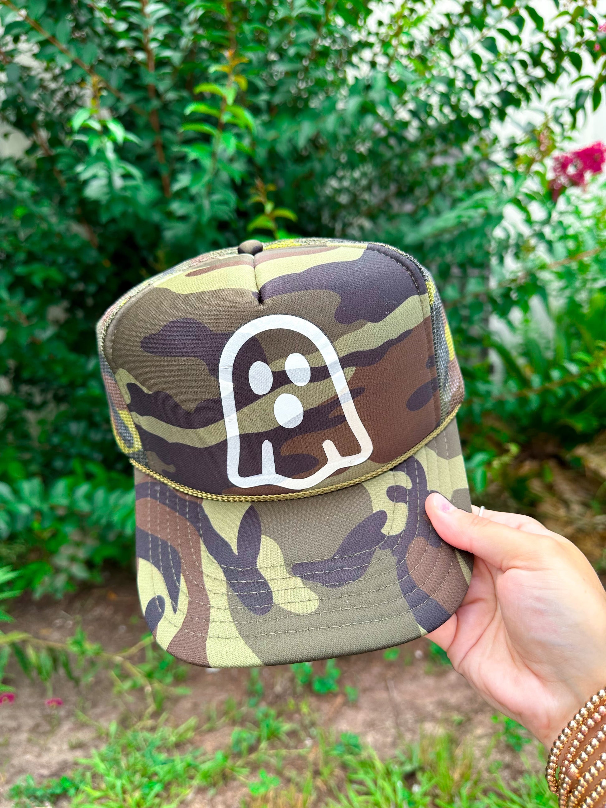 Ghost Full Camo Trucker Hat