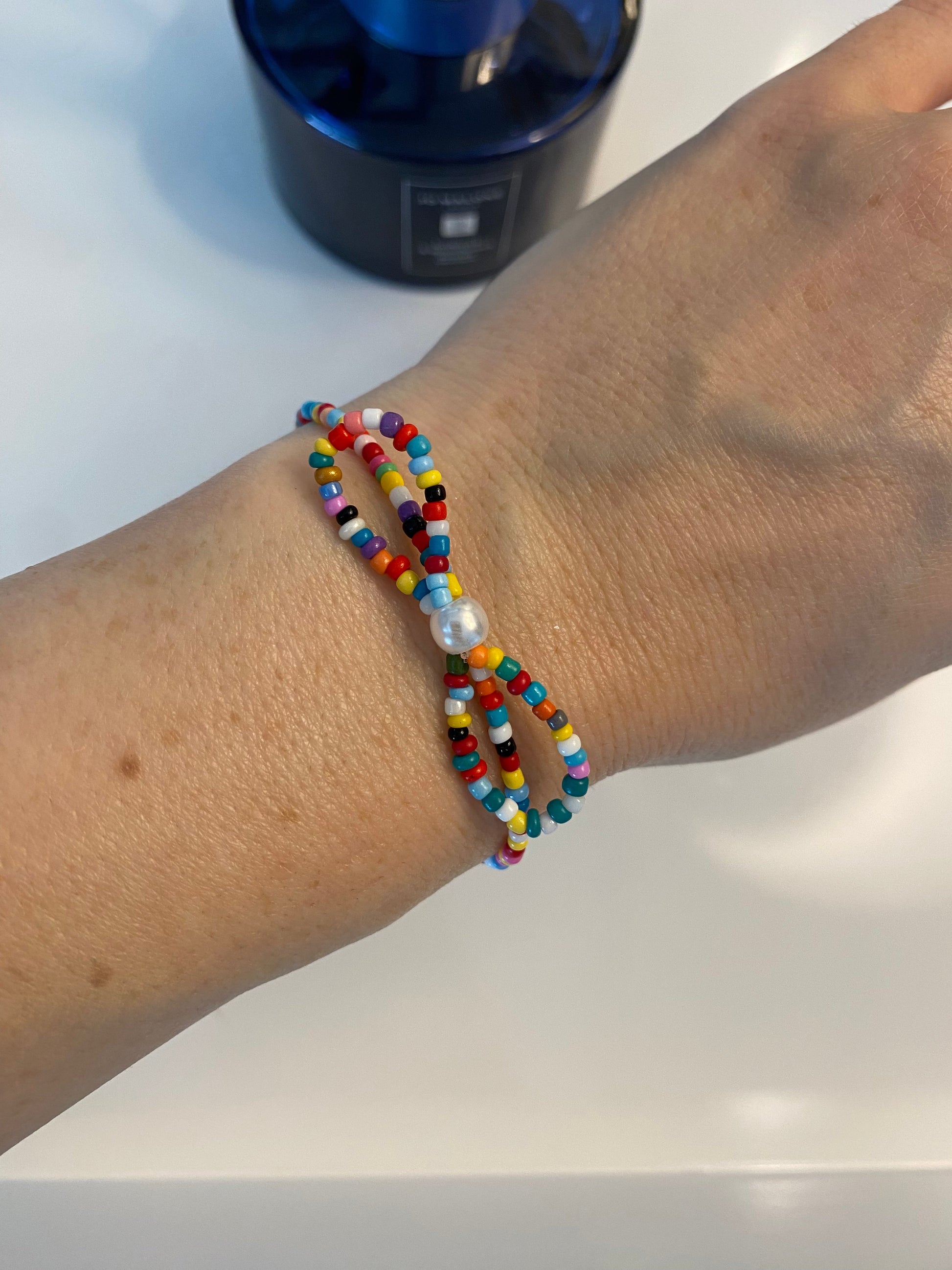 On Knox Beaded Bow Bracelet - Rainbow