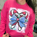 Cartoon Candy Cane Crewneck