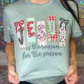 Jesus Is The Reason Bow Patterns Graphic Tee