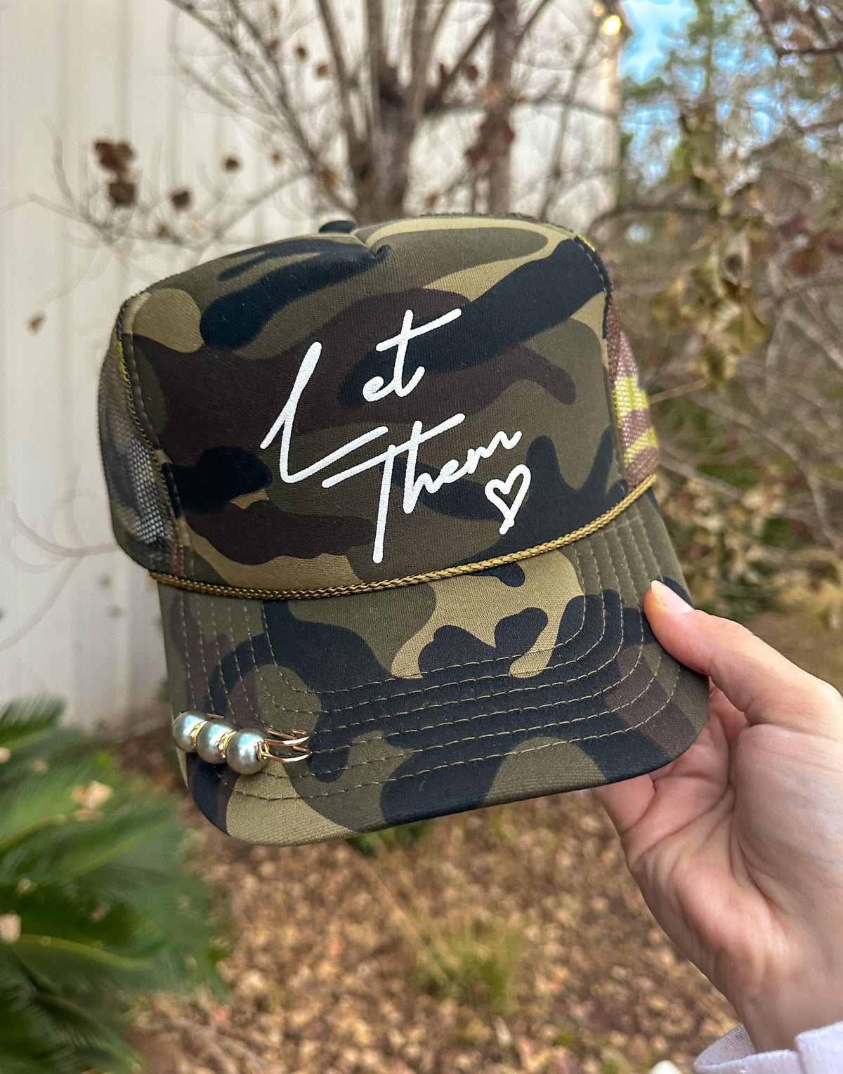 Let Them Full Camo Trucker