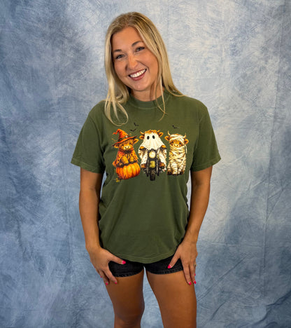 Halloween Highland Cow Tee