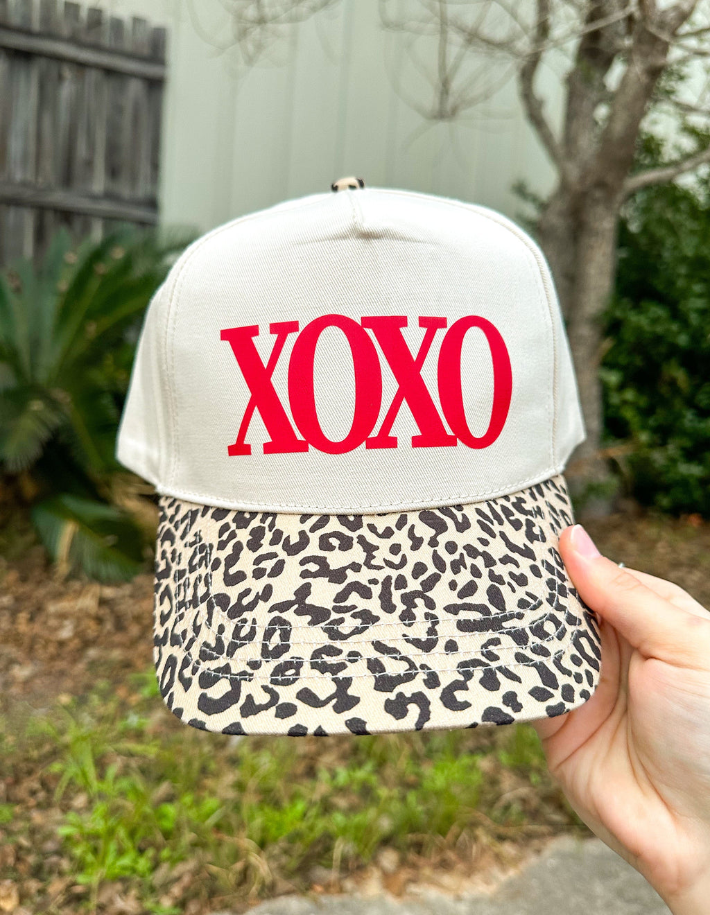 XOXO Leopard Canvas Trucker
