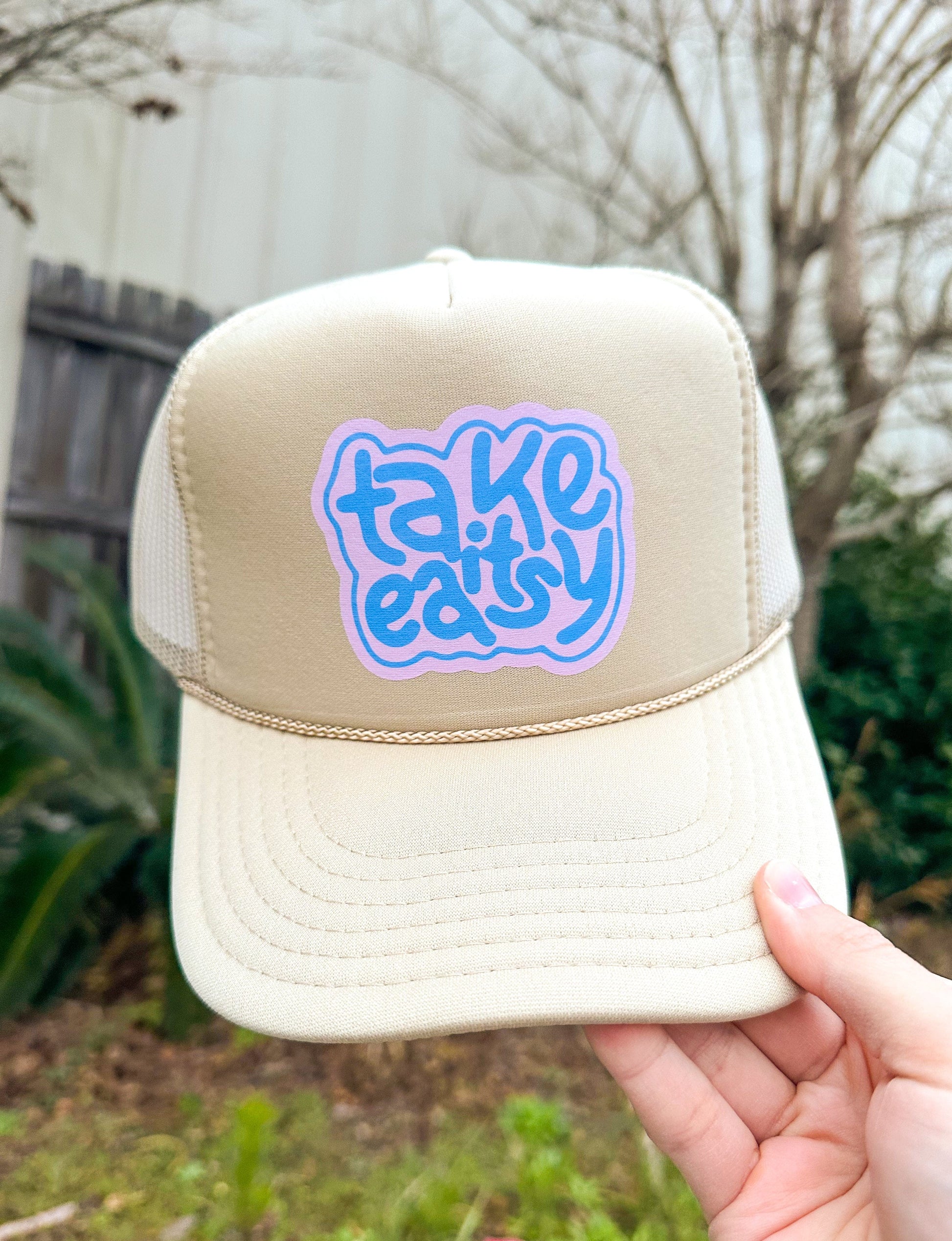 Take It Easy Khaki Trucker