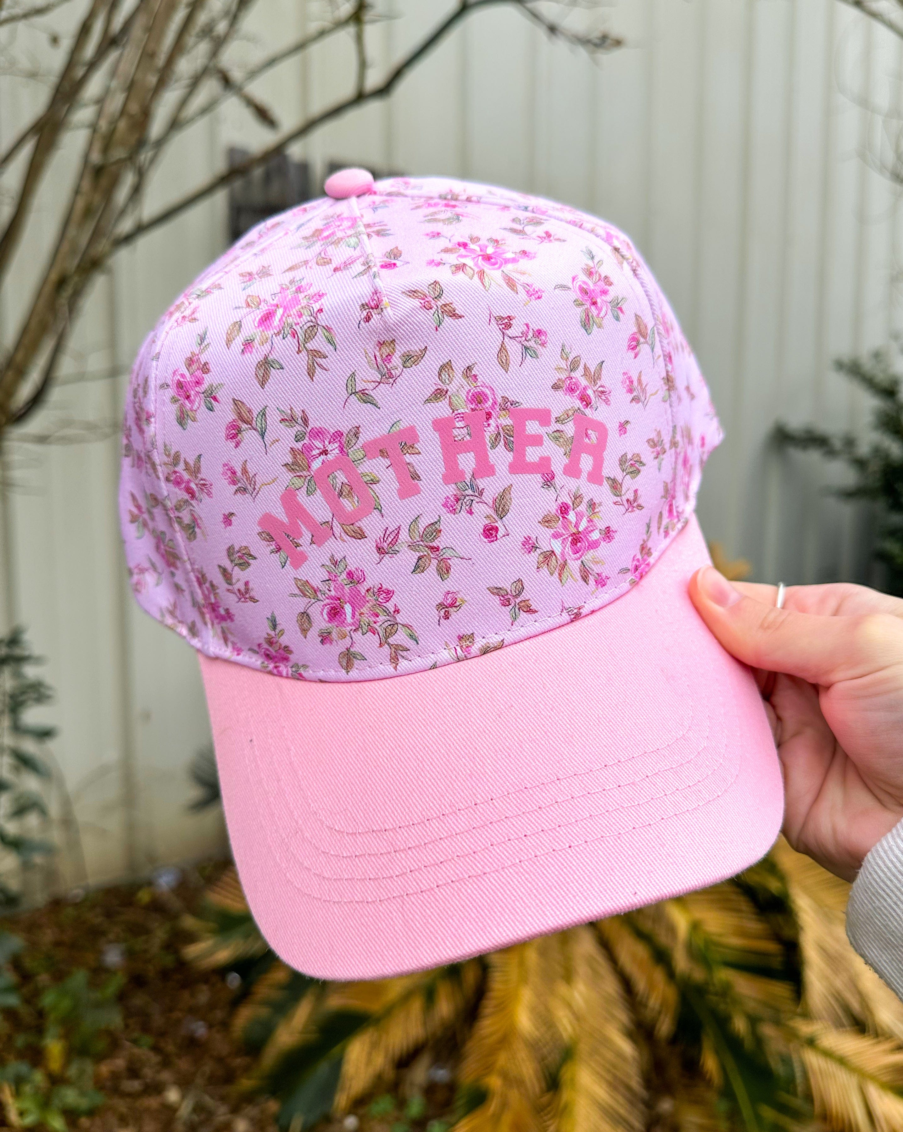 Mother Floral Light Pink Trucker Hat