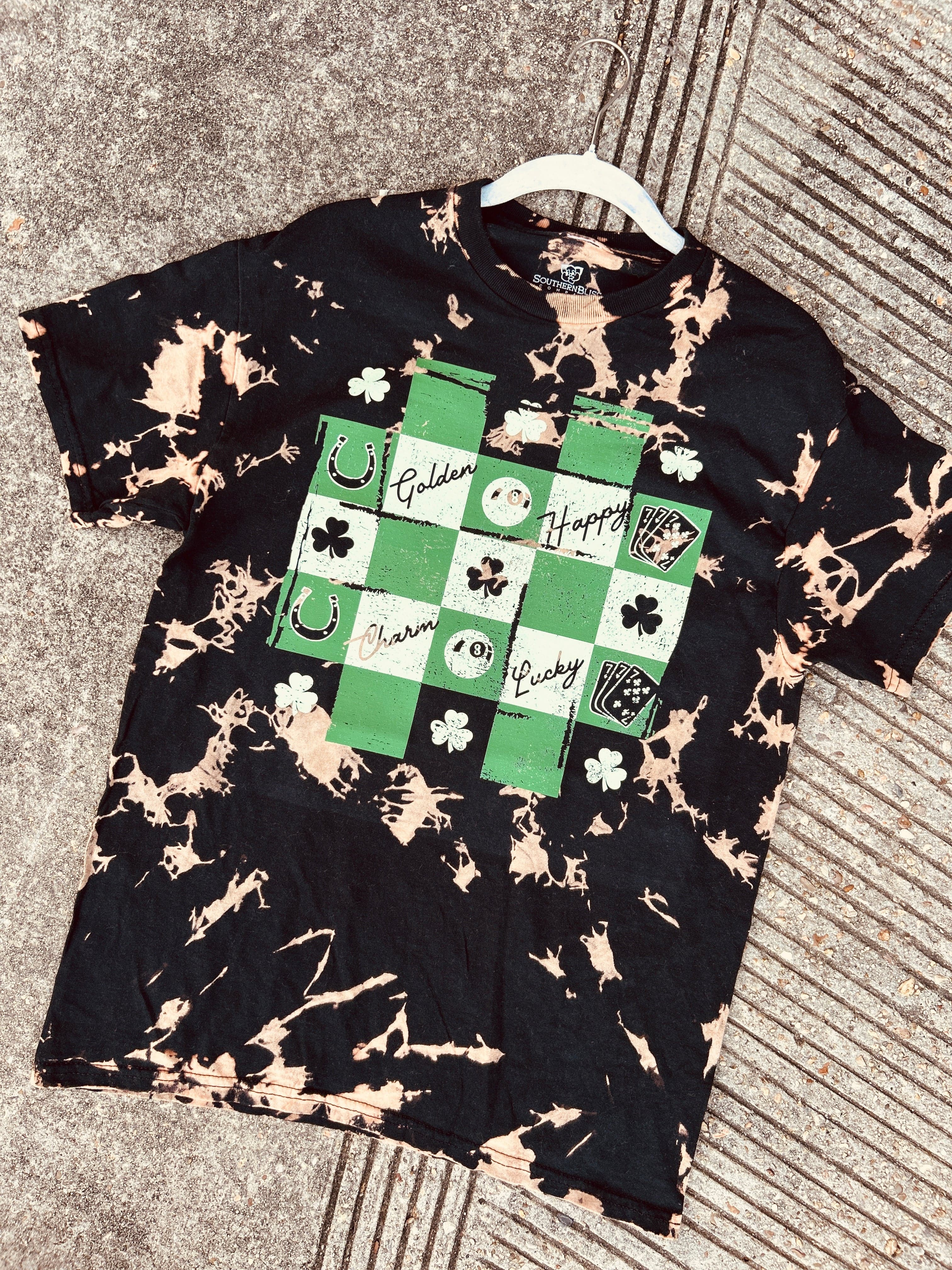 Happy Checkered Grunge Tee