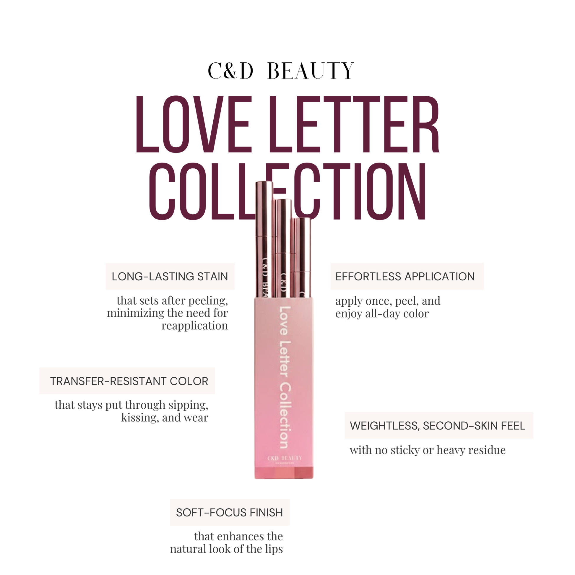 The Love Letter Collection - Peel-Off Lip Stain Trio
