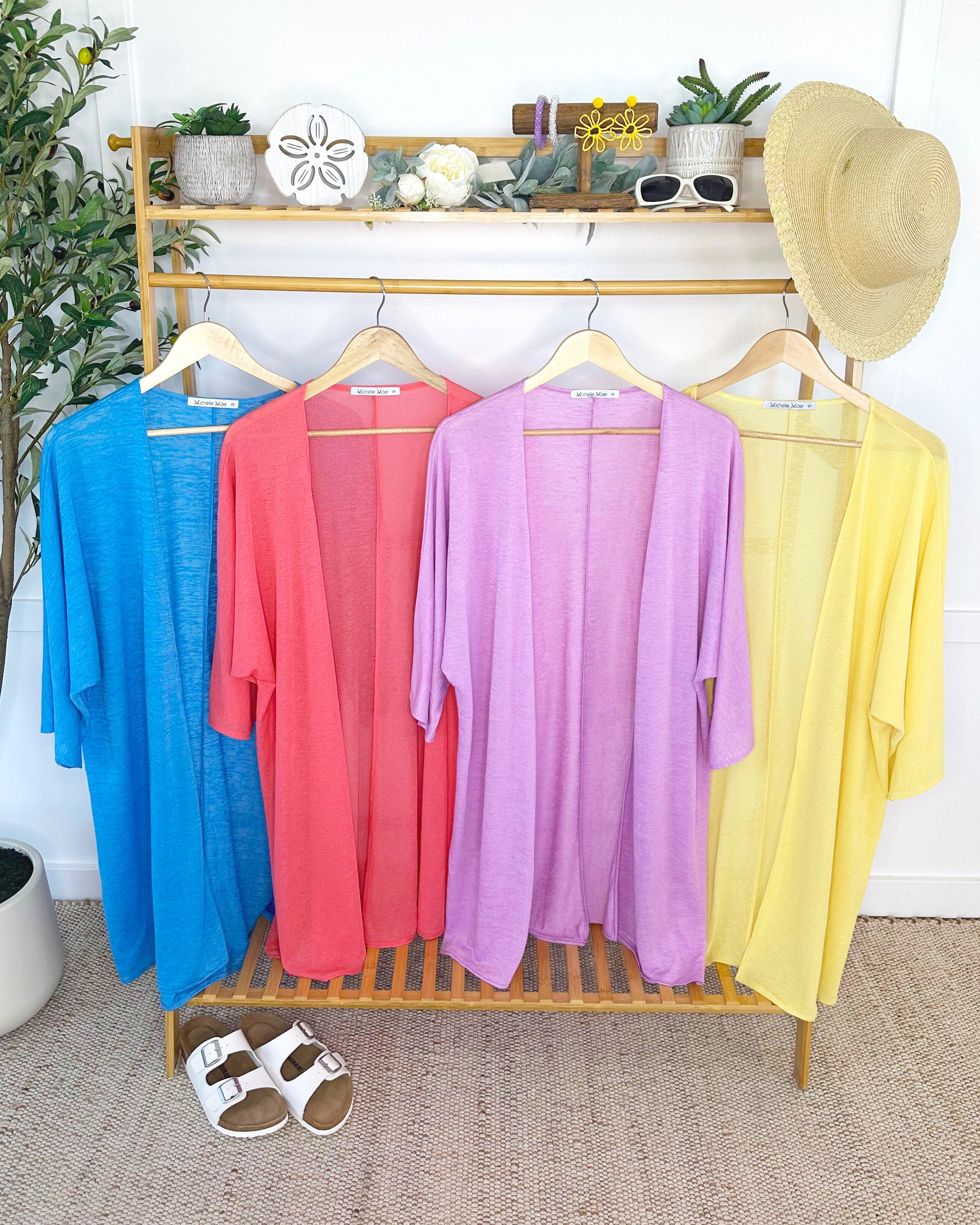 Ellie Cover-Up Kimono - Light Blue